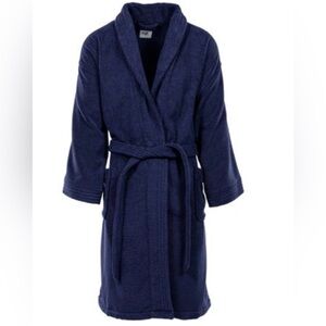 My Pillow Bath Robe Men XL Navy Supima Cotton Heavyweight Terrycloth Pockts Belt